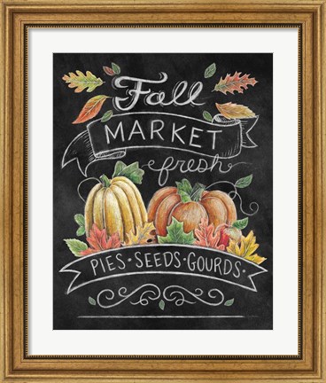 Framed Harvest Chalk I Print