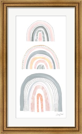 Framed Boho Rainbow V Print