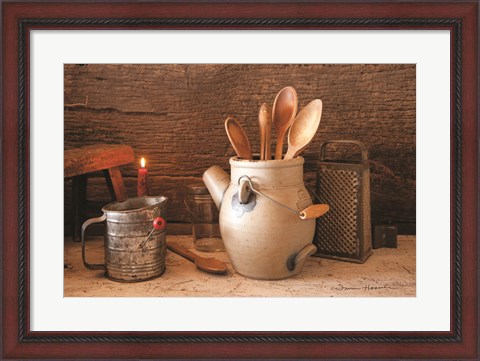 Framed Grandma&#39;s Kitchen Tools Print