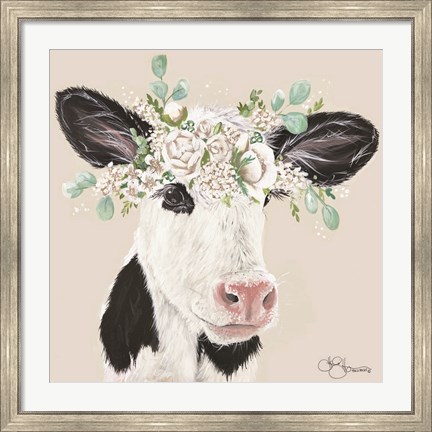 Framed Patience the Cow Print