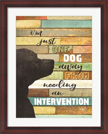 Framed Dog Intervention Print