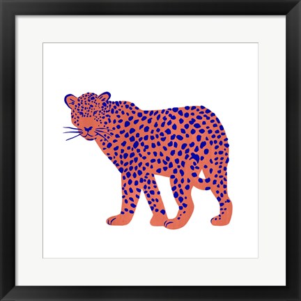 Framed Bright Leopard I Print