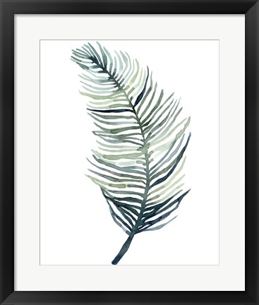 Framed Watercolor Palm Leaves II Print