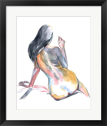 Framed Colorful Shadows II Print