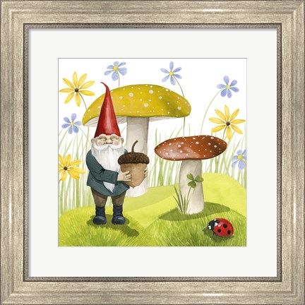 Framed Gnome Neighbors I Print