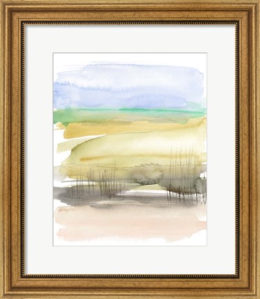 Framed Grassy Marsh I Print