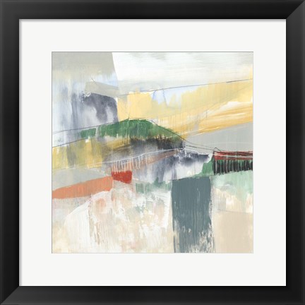 Framed Abstracted Mountainscape IV Print