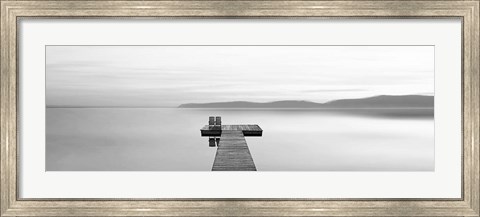 Framed Black &amp; White Water Panel XII Print