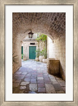 Framed Enchanting Passageway - Kotor, Montenegro Print