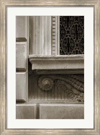 Framed Architecture Detail in Sepia I Print