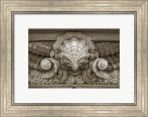 Framed Architecture Detail in Sepia VI Print