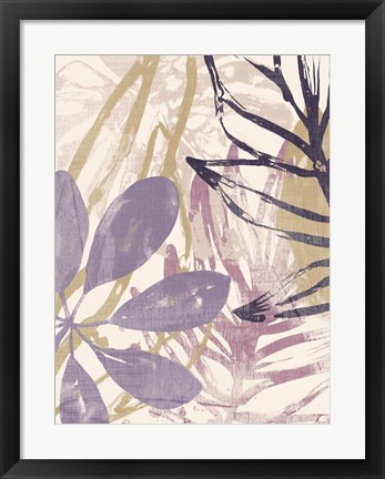 Framed Purple Palms I Print