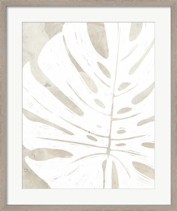 Framed Linen Tropical Silhouette I Print
