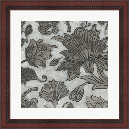 Framed Barnwood Chintz IV Print