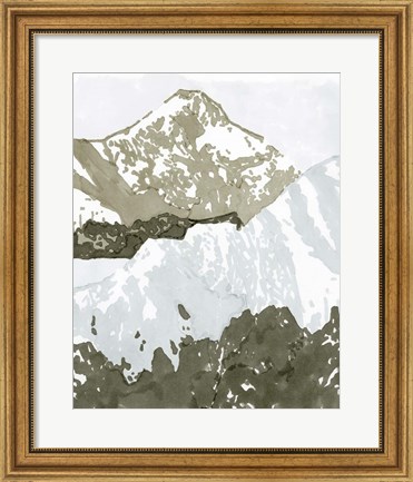 Framed Watercolor Mountain Retreat III Print