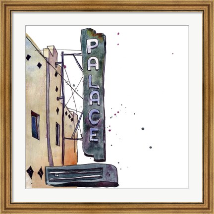 Framed Urban Sign II Print