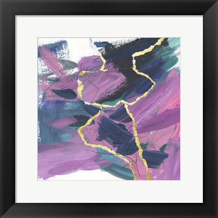 Framed Divided Violet IV Print