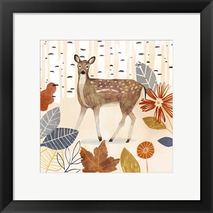 Framed Cozy Autumn Woodland II Print