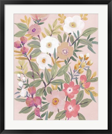 Framed Pretty Pink Floral II Print