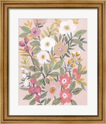 Framed Pretty Pink Floral II Print