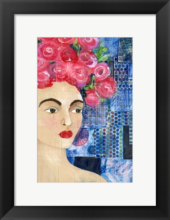 Framed Flowers in her Hair I Print