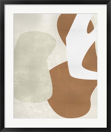 Framed Beige Stucture I Print