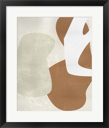 Framed Beige Stucture I Print