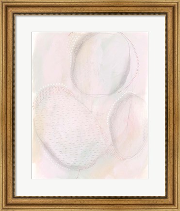 Framed Blush Ovale I Print