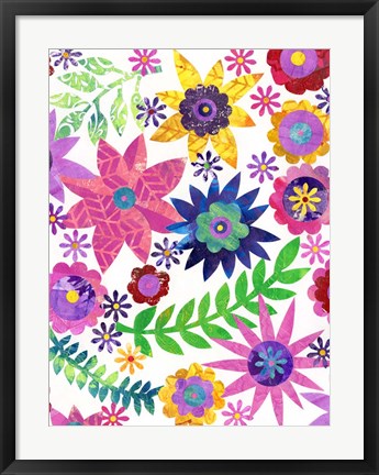 Framed Hippie Floral II Print