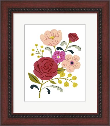 Framed Simple Flora I Print