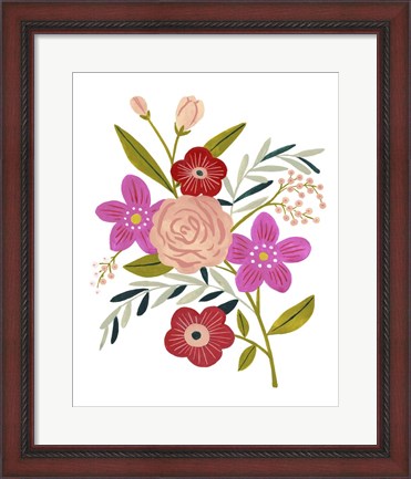 Framed Simple Flora II Print