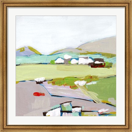 Framed Mountain Village I Print