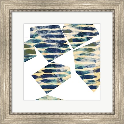 Framed Banding Shapes III Print