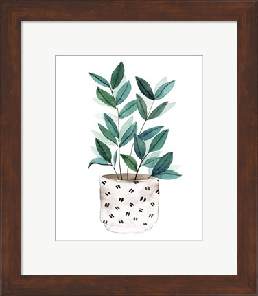 Framed Plant in a Pot I Print