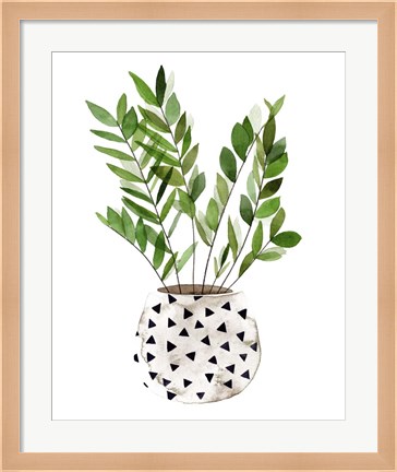 Framed Plant in a Pot III Print