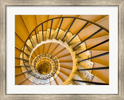 Framed Italy, Lazio, Tivoli, Villa d&#39;Este Spiral Staircase Print