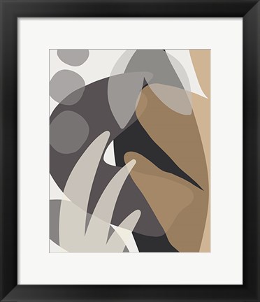 Framed Neutral Abstract I Print