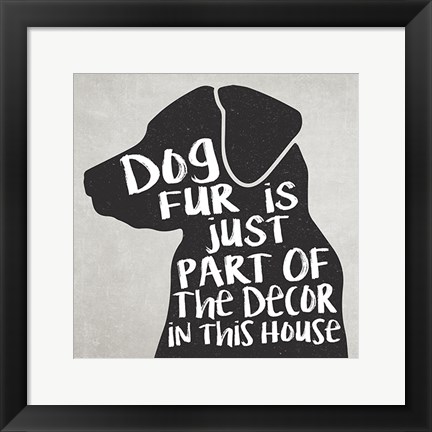 Framed Dog Fur Print