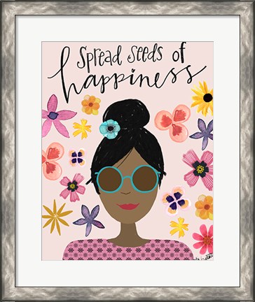 Framed Spread Seeds of Happiness Print