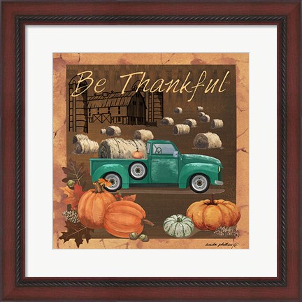 Framed Be Thankful V Print