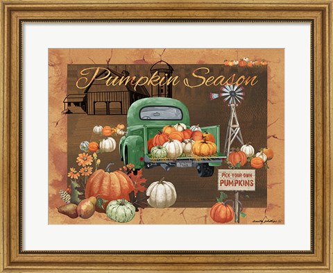 Framed Pumpkin Season IV Print