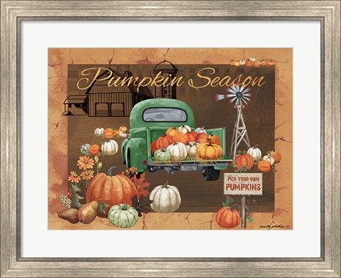 Framed Pumpkin Season IV Print