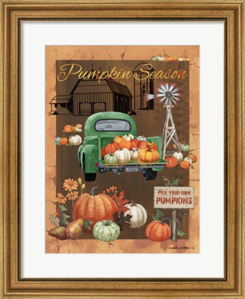 Framed Pumpkin Season VI Print