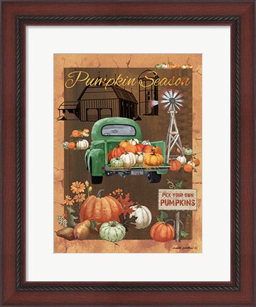 Framed Pumpkin Season VI Print