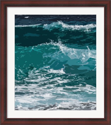 Framed Ocean Waves I Print