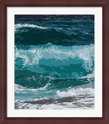 Framed Ocean Waves II Print