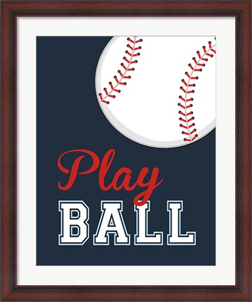 Framed Play Ball Print