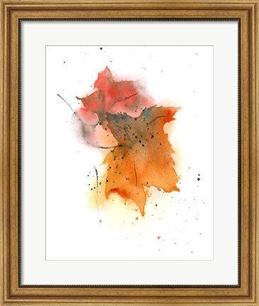 Framed Fall Leaves IV Print