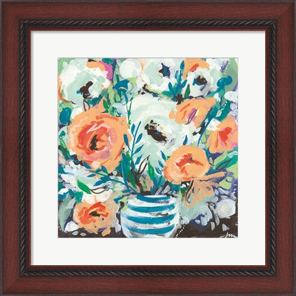 Framed Fancy Florals II Print