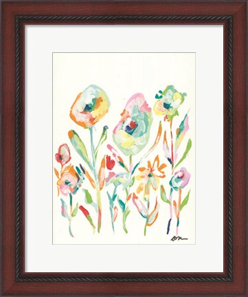 Framed Mod Flowers II Print